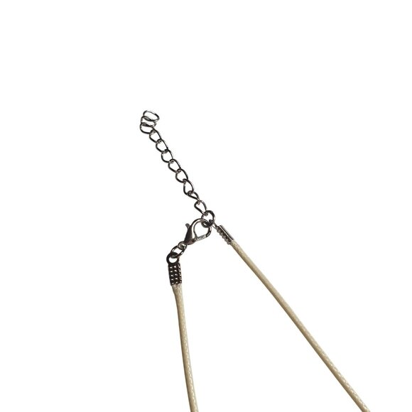 Natural Stone Agate Pendant Necklace Leather Cord 17 to 19 Inches Boho Nature - Picture 2 of 5